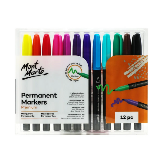 Mont Marte Permanent Markers 12pc Default Title