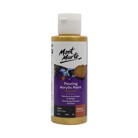 Mont Marte Pouring Acrylic 120ml - Gold Default Title