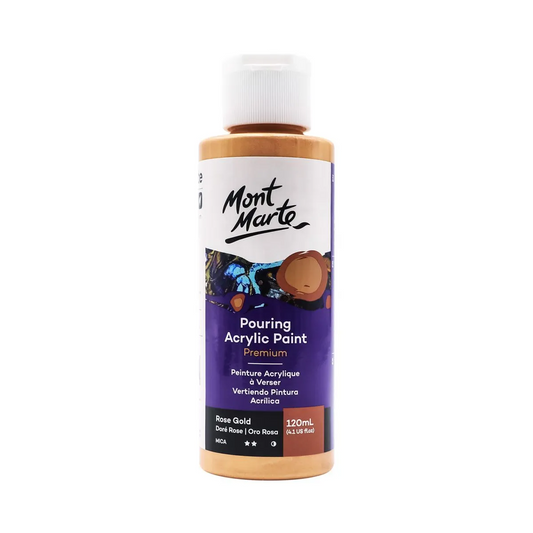 Mont Marte Pouring Acrylic 120ml - Rose Gold Default Title