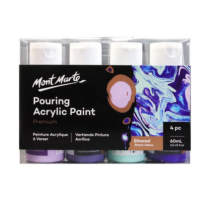 Mont Marte Pouring Acrylic 60ml 4pce - Ethereal Default Title