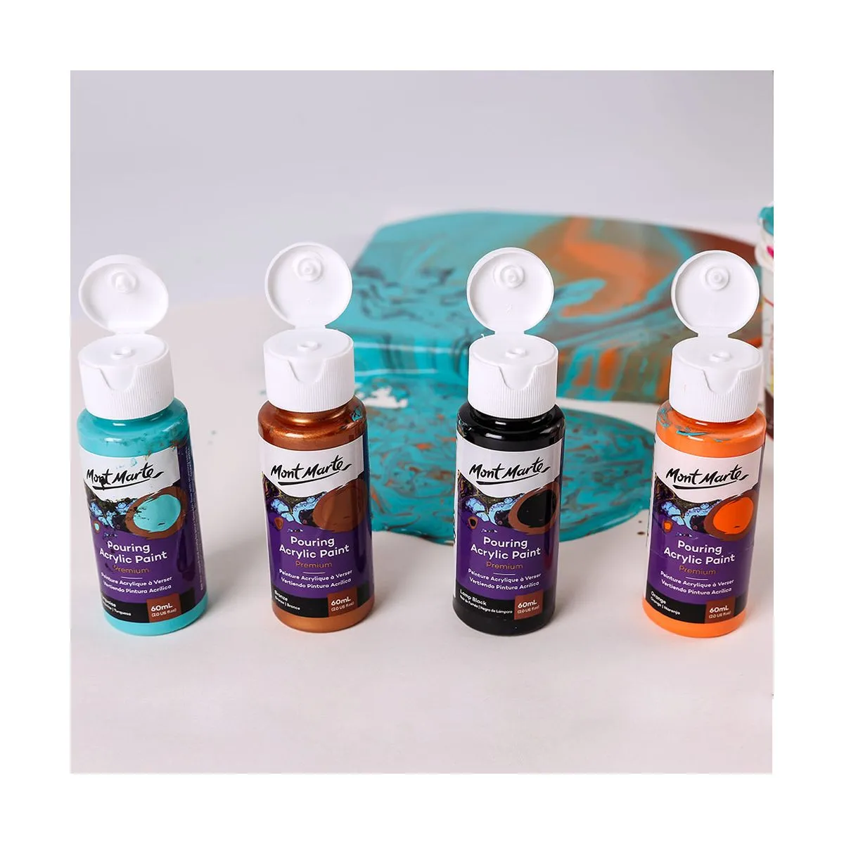 Mont Marte Pouring Acrylic 60ml 4pce - Symphony