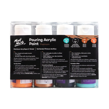 Mont Marte Pouring Acrylic 60ml 4pce - Symphony