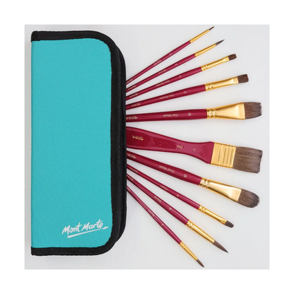 Mont Marte Signature Brush Set in Wallet 11pc - Watercolour