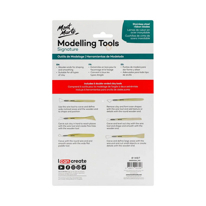 Montclair Tool Mont Marte Single End Tools 6pce - Sculpture - Modelling Tools – Art ...