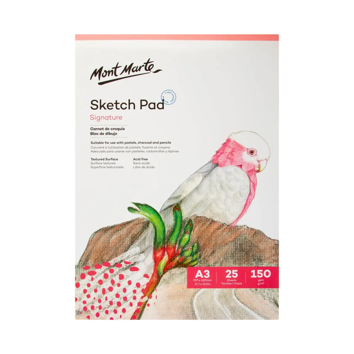 Mont Marte Sketch Pad 150gsm 25 sheet image 1