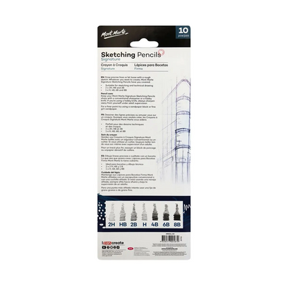 Mont Marte Sketching Pencils 10pce image 3