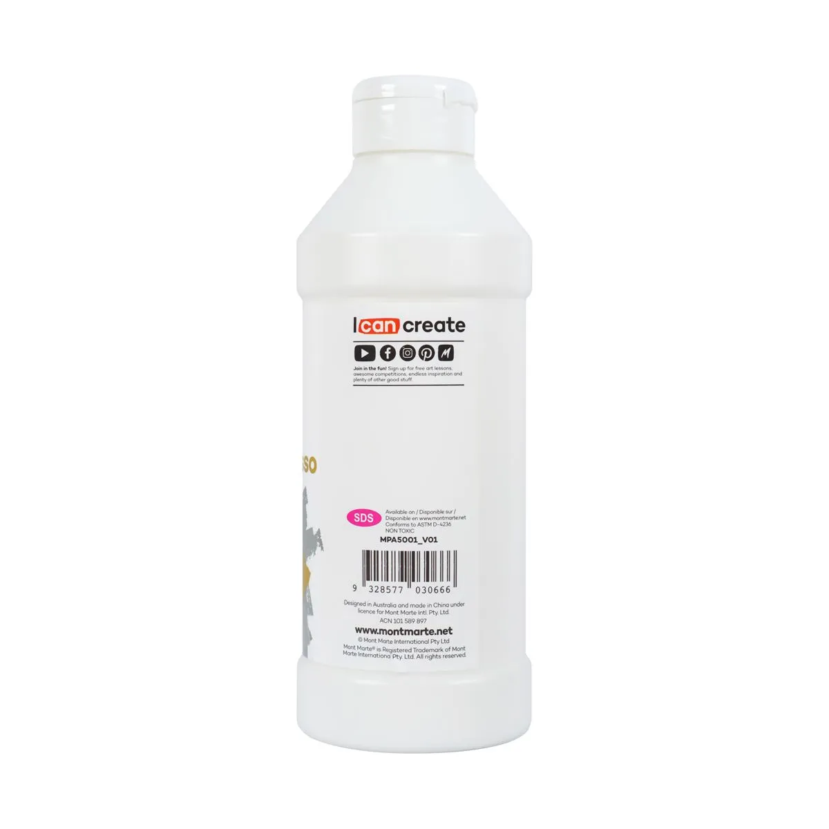 Mont Marte White Texture Gesso 500ml