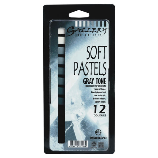 MUNGYO Soft Pastels set of 12 Greytones Default Title