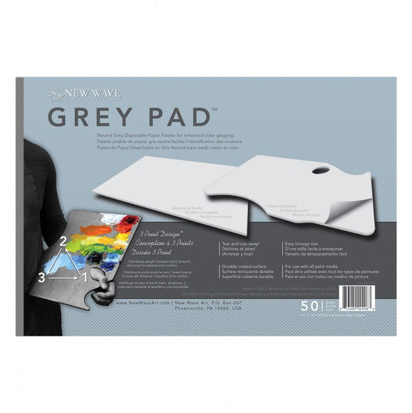 Disposable Palette Pad GREY 28x40cm Rectangular