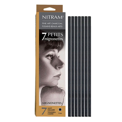 Nitram Fine Charcoal Mignonette Refills 7 x Soft Squares 4mm image 1