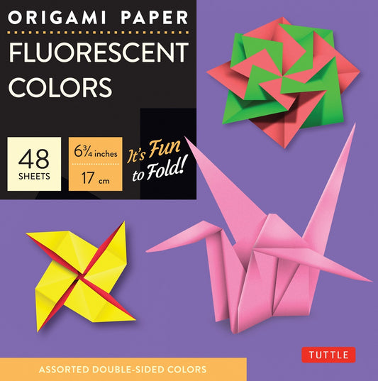 Origami Paper 17 x 17cm - Fluorescent Colours Default Title