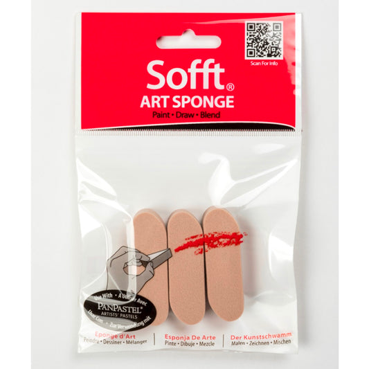 PANPASTEL SOFFT TOOL - Sponge Bar Round Pack of 3