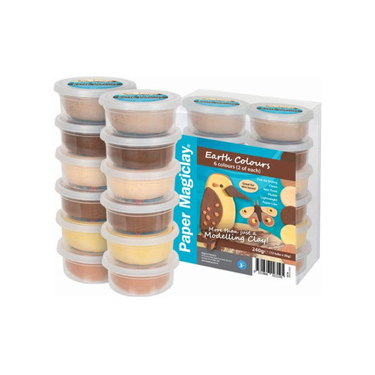 Paper Magiclay 240g Assorted Earth Colours Default Title