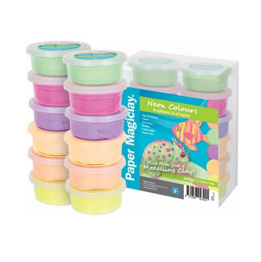 Paper Magiclay 240g Assorted Neon Colours Default Title