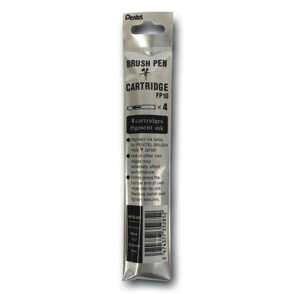 Pentel Brush Pen Cartridge refill Pkt 4 image 1