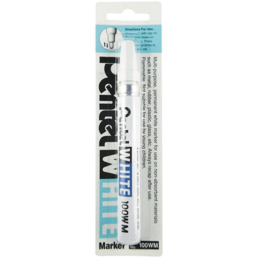 Pentel WHITE Marker Medium 3.9mm tip image 1