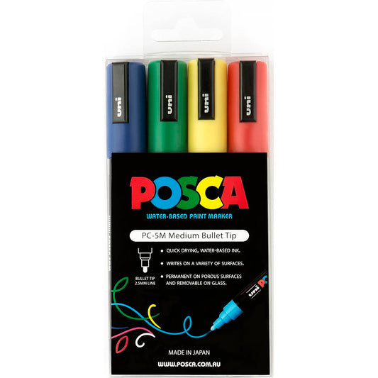 Posca 5M Medium Bullet - Pack of 4 Assorted Default Title