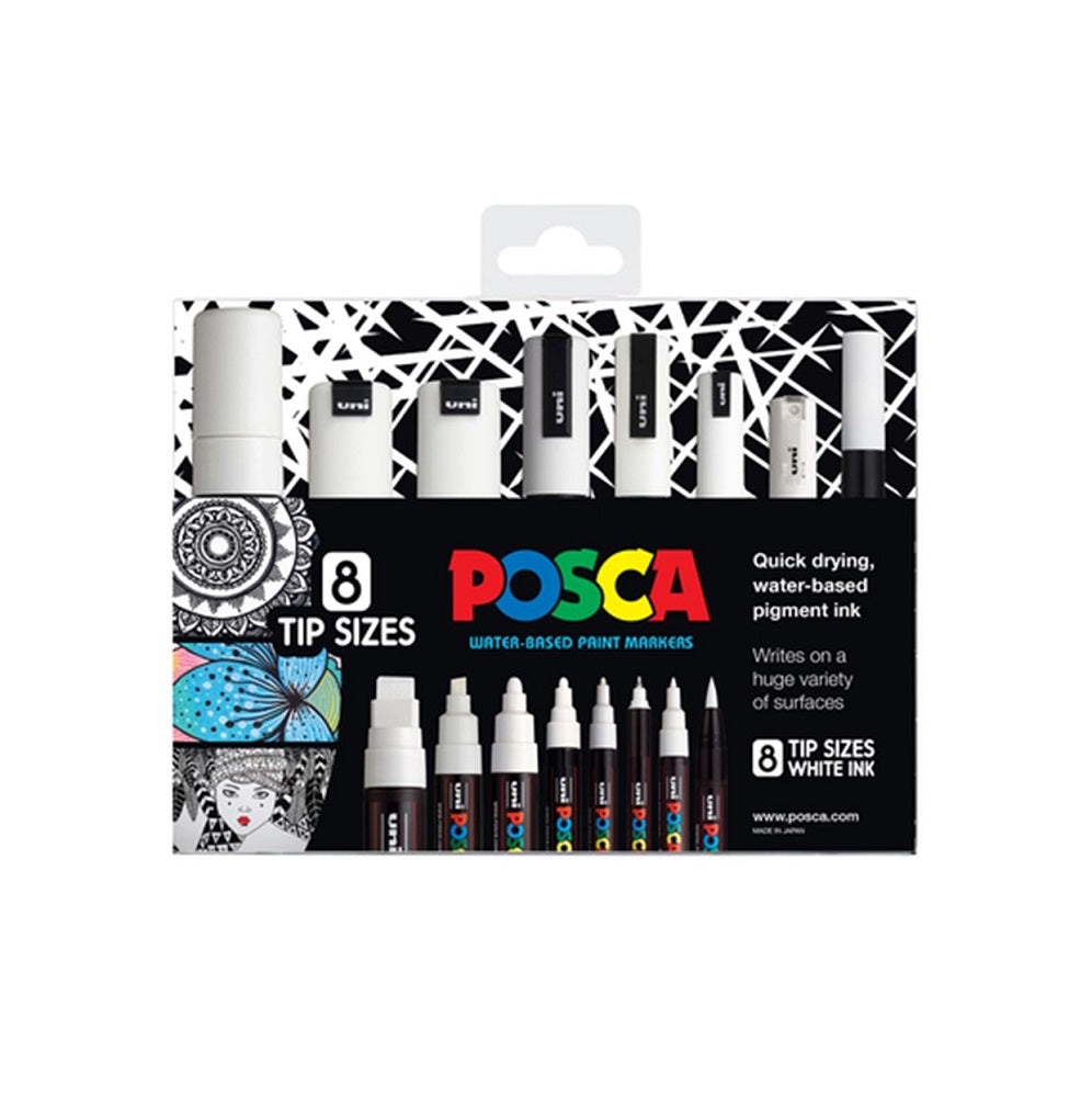 Posca EACH TIP SIZE - White Set Default Title