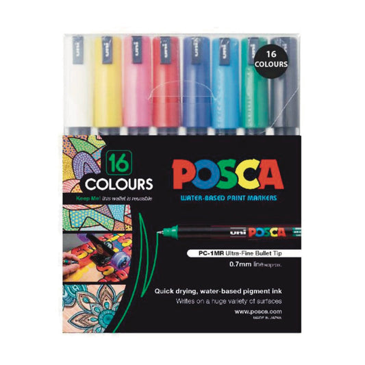 Posca PC-1MR Ultra Fine Paint Marker Set of 16 Default Title