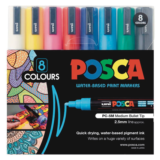 Posca PC-5M Marker Assorted Set of 8 Default Title