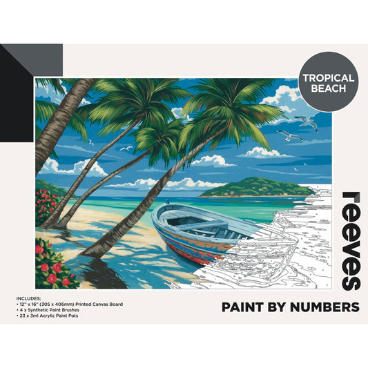 Reeves Paint By Numbers 12x16 inch - Tropical Beach Default Title