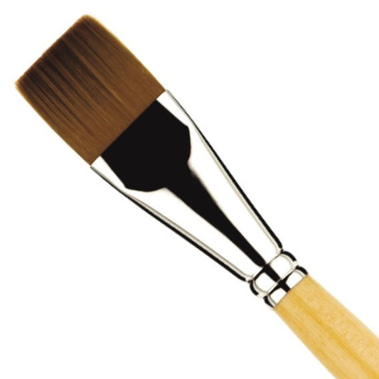 SNAP Brush 9650 Short Handle Gold Taklon Wash 1 inch Default Title