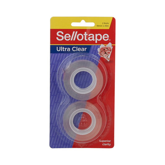 Sellotape Ultra Clear Tape Refill x 2 rolls Default Title