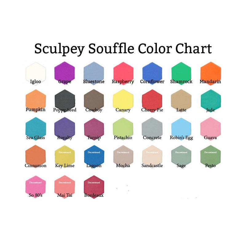 Sculpey SOUFFLE Oven Bake Polymer Clay All Sizes, All Colours +