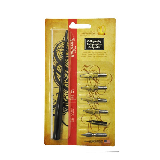 Speedball Calligraphy Set with 6 nibs and holder Default Title