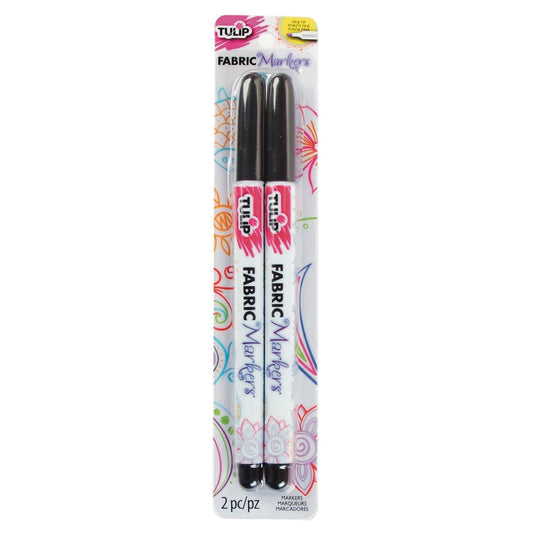 Tulip Fabric Markers Fine Tip Black 2 pk Default Title