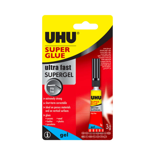 UHU Superglue Ultra Fast Gel 3ml Default Title
