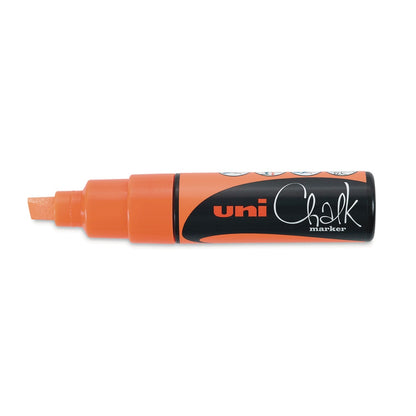 UNI CHALK MARKER Chisel 8.0mm Fluoro Orange