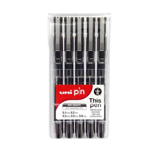 UNI Pin Fineliner 5 Piece Set Default Title
