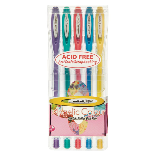 Uni-ball Angelic Gel Pen 0.7mm Set of 5 Default Title