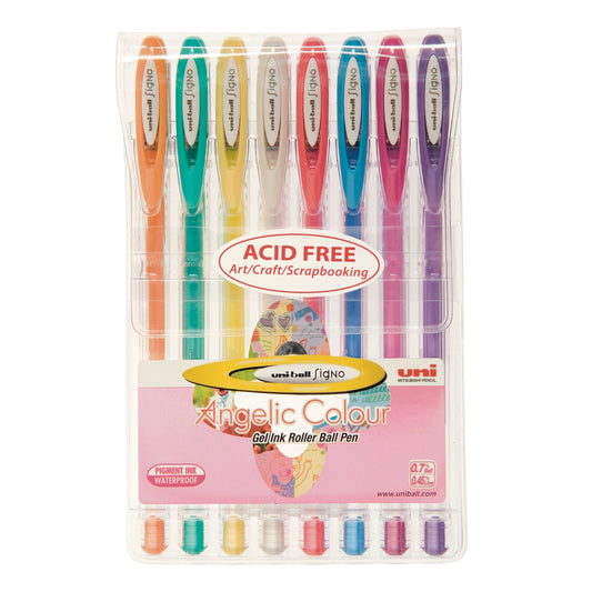 Uni-ball Angelic Gel Pen 0.7mm Set of 8 Default Title