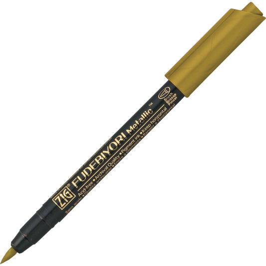 ZIG Fudebiyori Metallic Brush Pen - Gold Default Title
