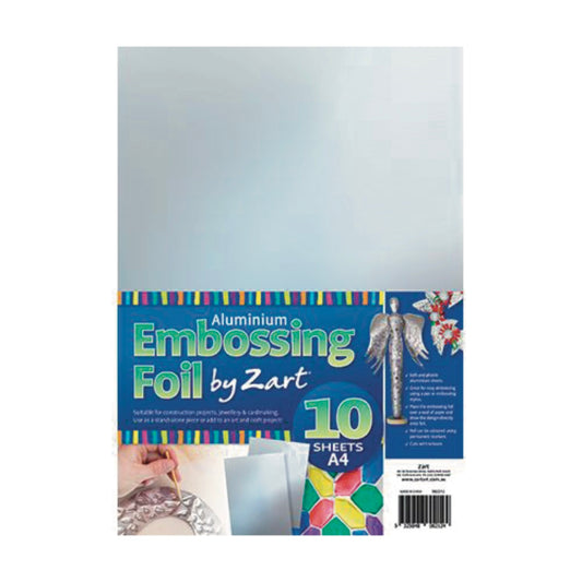 Zart Aluminium Embossing Foil A4 Pkt of 10 Default Title