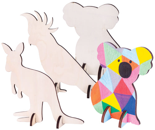 Zart Wooden Standing Australian Animals Pack of 9 Default Title