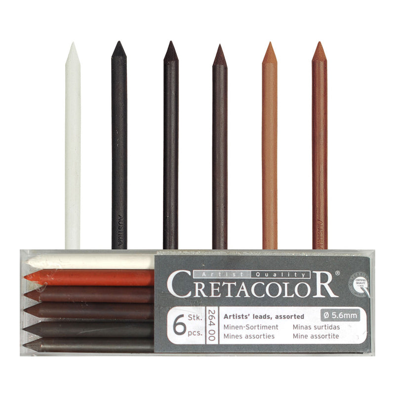 Cretacolor Refill Assortment Pkt of 6 x 5.6mm
