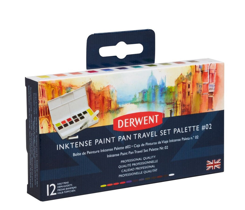 Derwent Inktense Paint Pan Travel Set of 12 - Palette 2