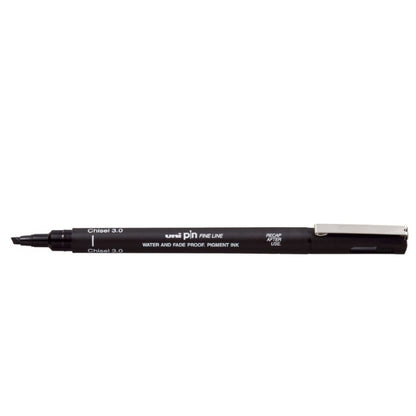 Uni Pin Fine Liner Pen Chisel 3.0mm BLACK